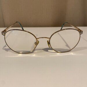 Laura Ashley Claire Oval Glasses Frames Gold 5 Wide Rx Eyewear‎